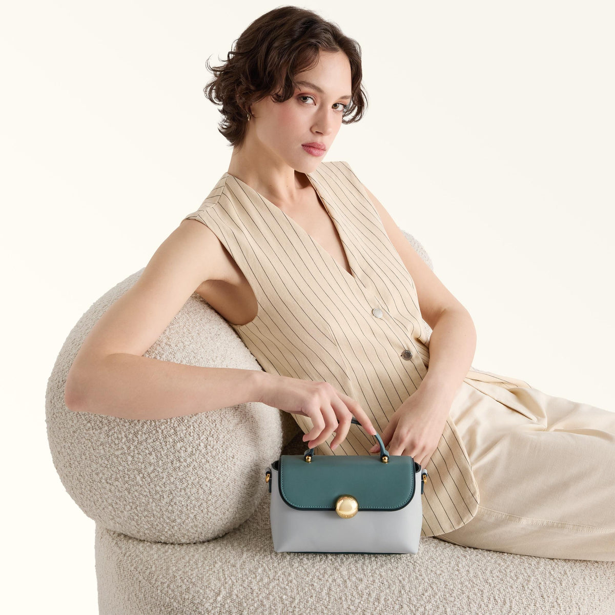 Furla Moonlight Top Handle Toni Edera Green - Furla