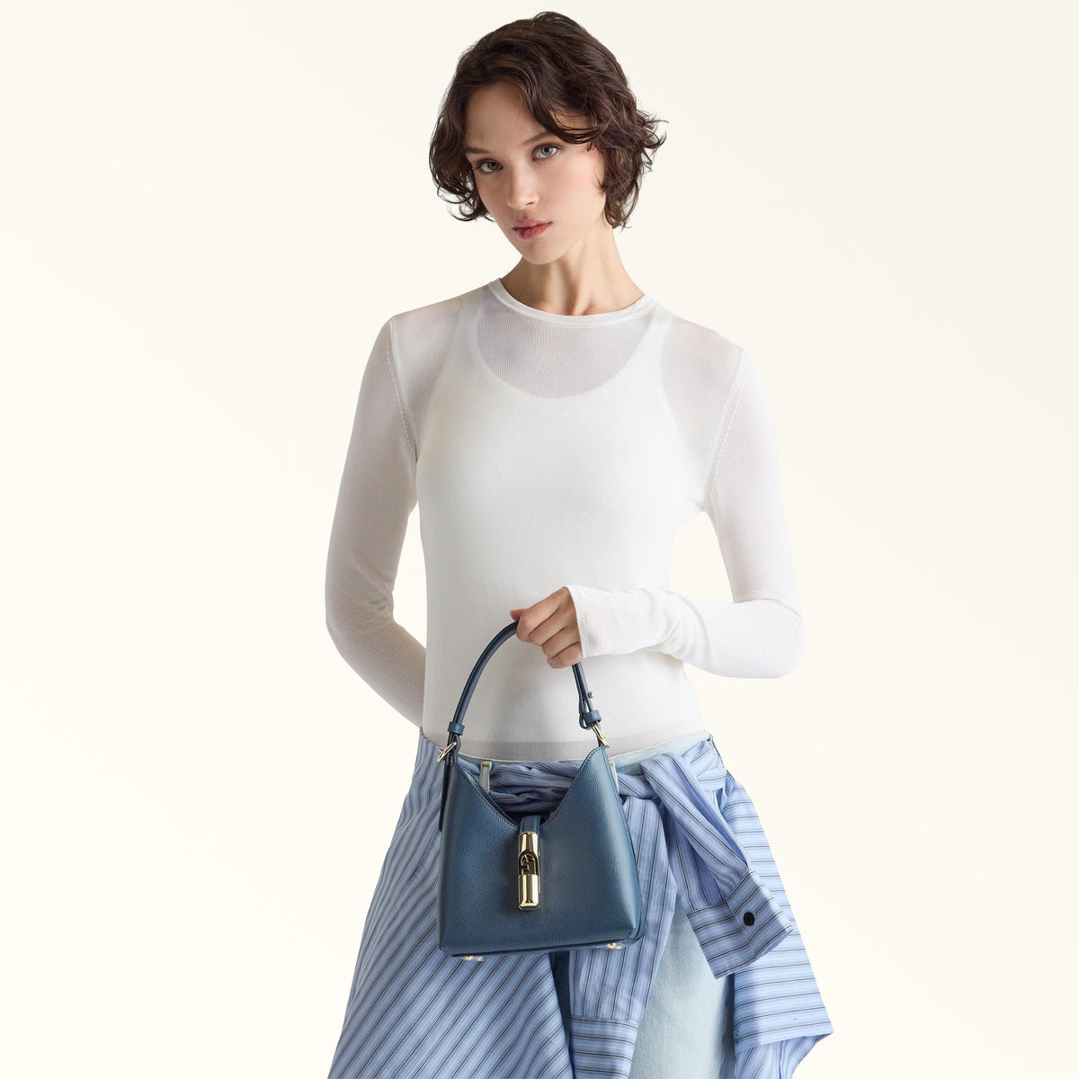 Furla Iride Mini Bag Grigio Blu - Furla