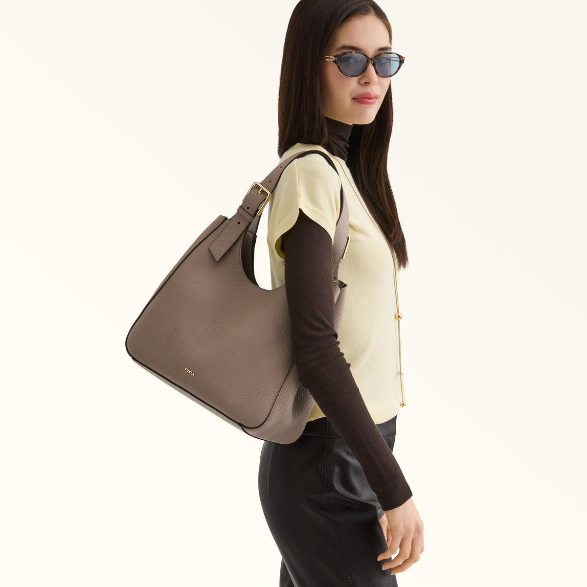 Furla Dora Tote M Cachemire Gray - Furla
