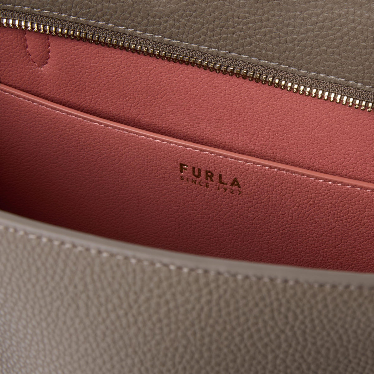 Furla Ava Tote L Muddy Gray+Rosewood Int. - Furla