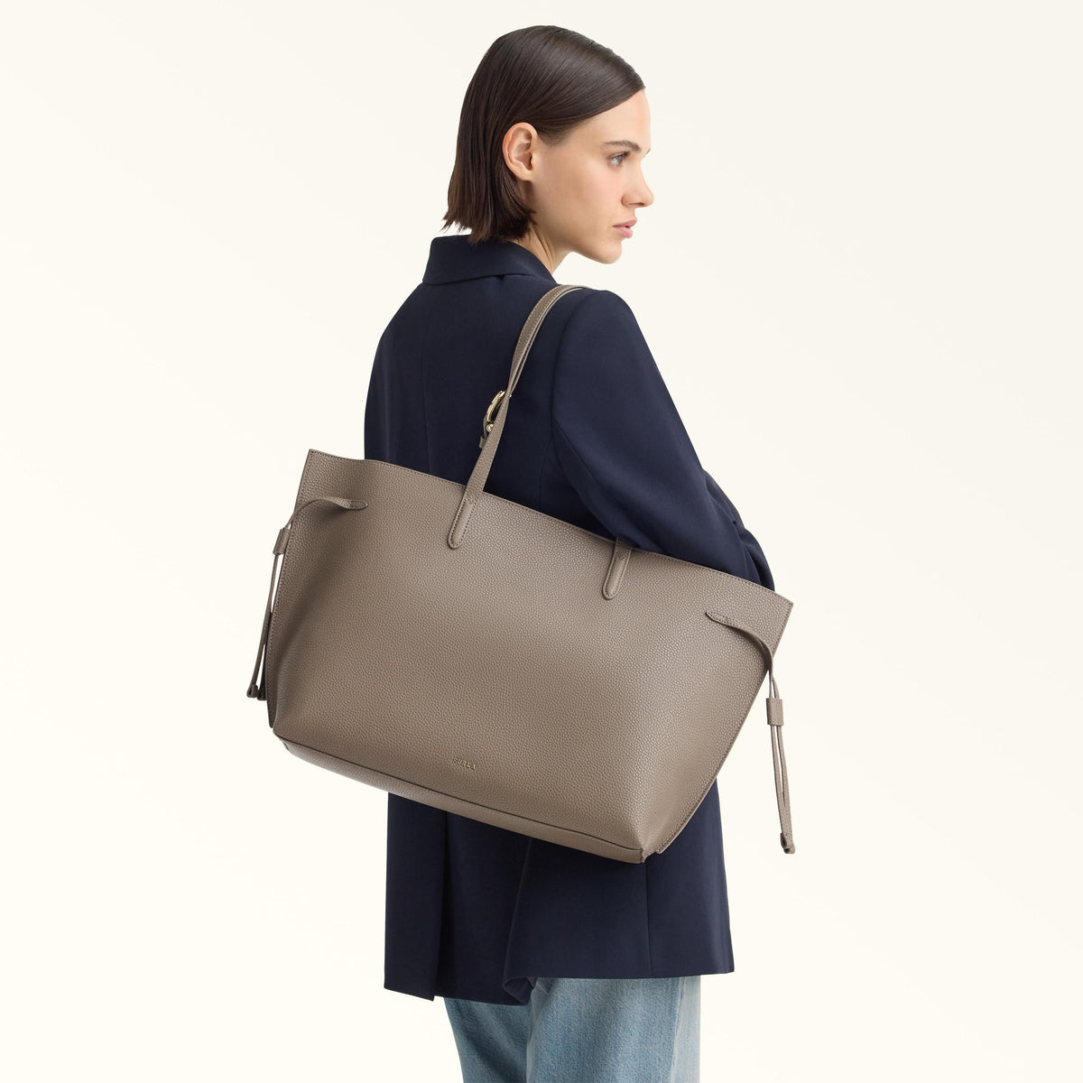 Furla Ava Tote L Muddy Gray+Rosewood Int. - Furla