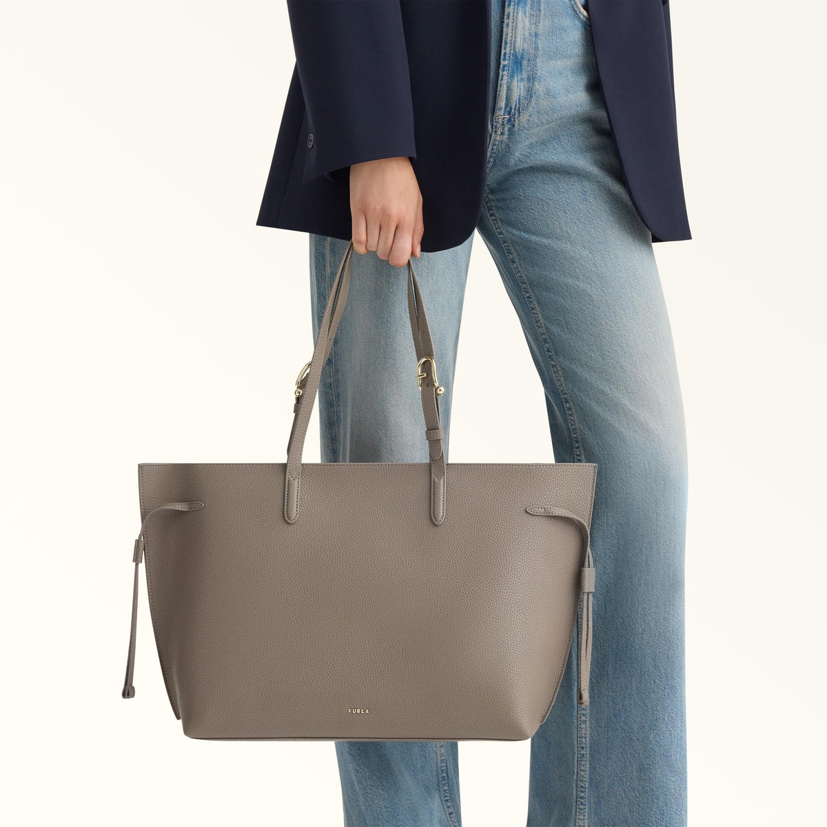 Furla Ava Tote L Muddy Gray+Rosewood Int. - Furla