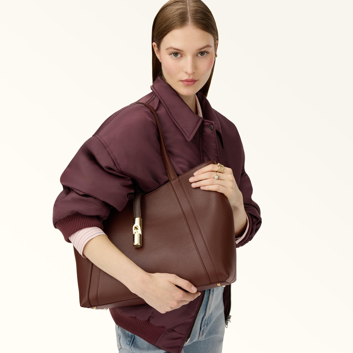 Furla Goccia Tote L Cioccolato - Furla