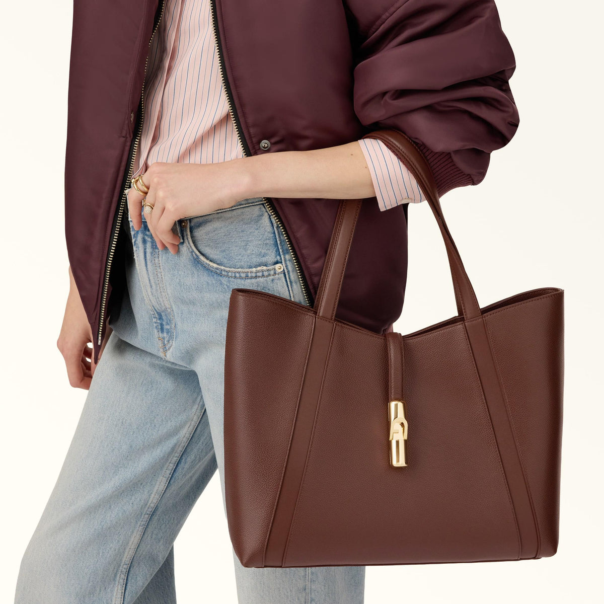 Furla Goccia Tote L Cioccolato - Furla