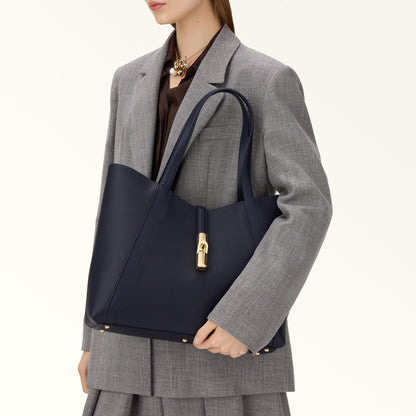 Furla Goccia Tote L Ink Blue - Furla