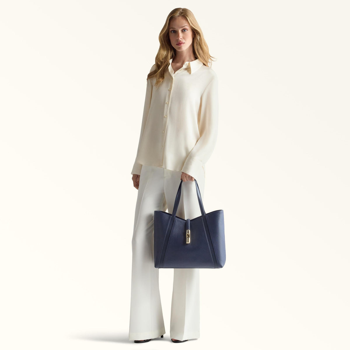 Furla Goccia Tote L Blu Reale - Furla