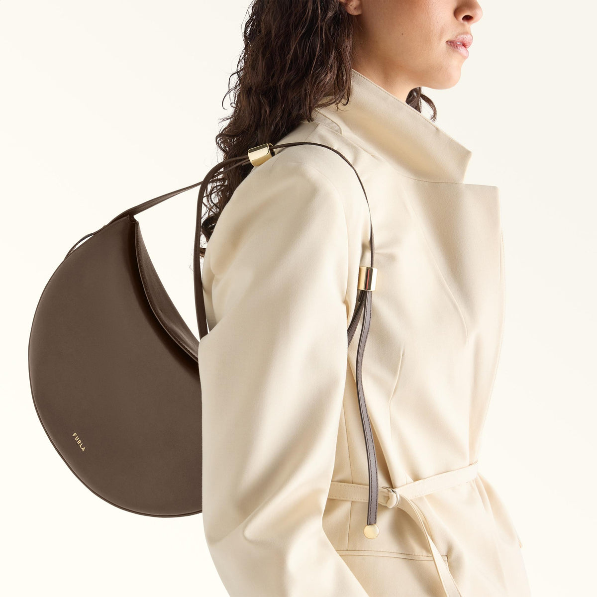 Furla Moonstone Shoulder Bag M Cioccolato - Furla