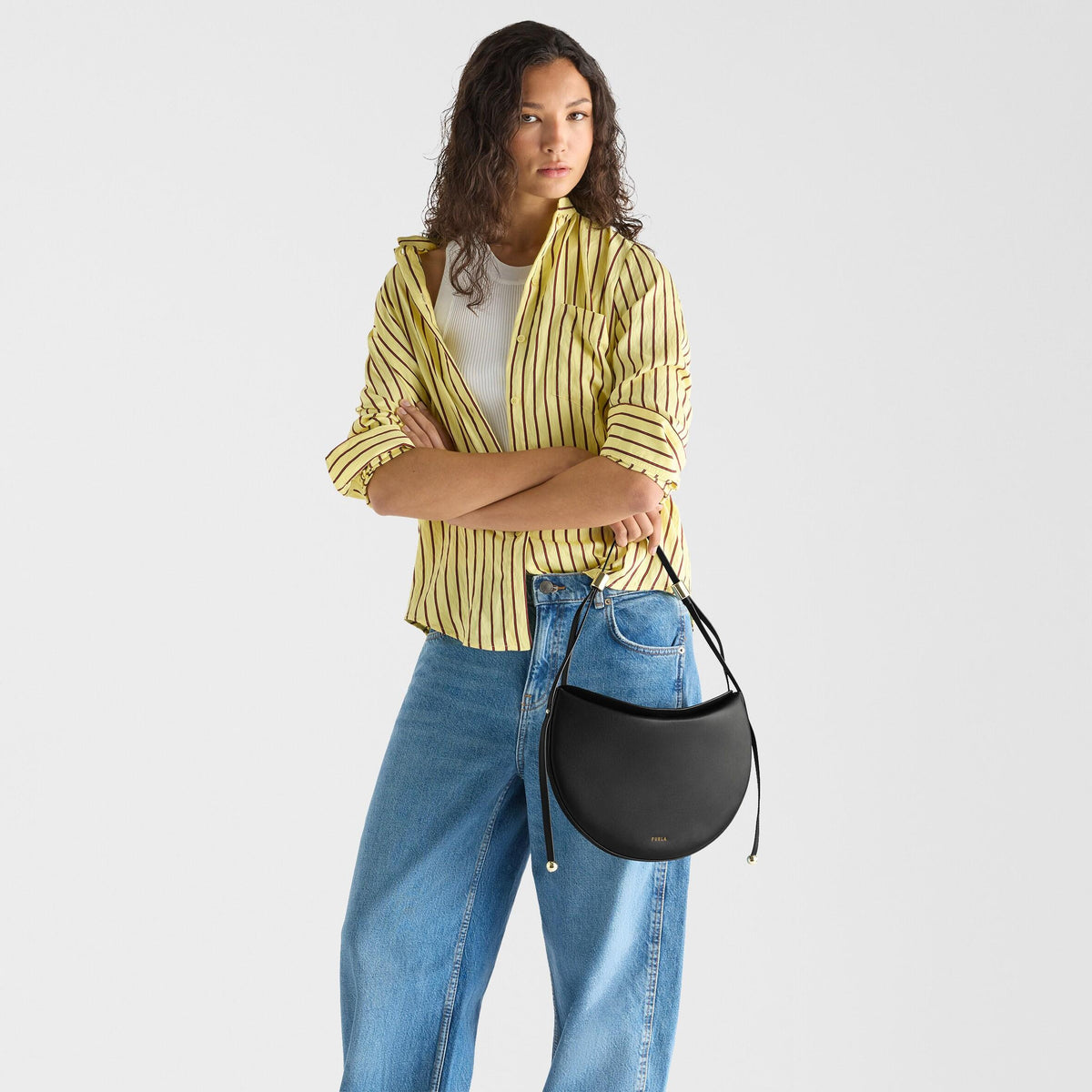 Furla Moonstone Shoulder Bag M Nero - Furla