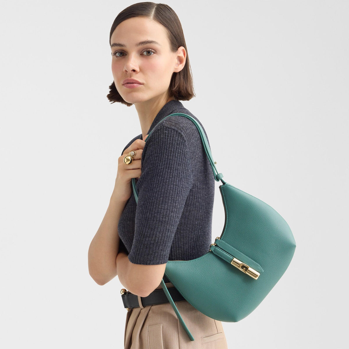 Furla Goccia Shoulder Bag S Edera Green - Furla