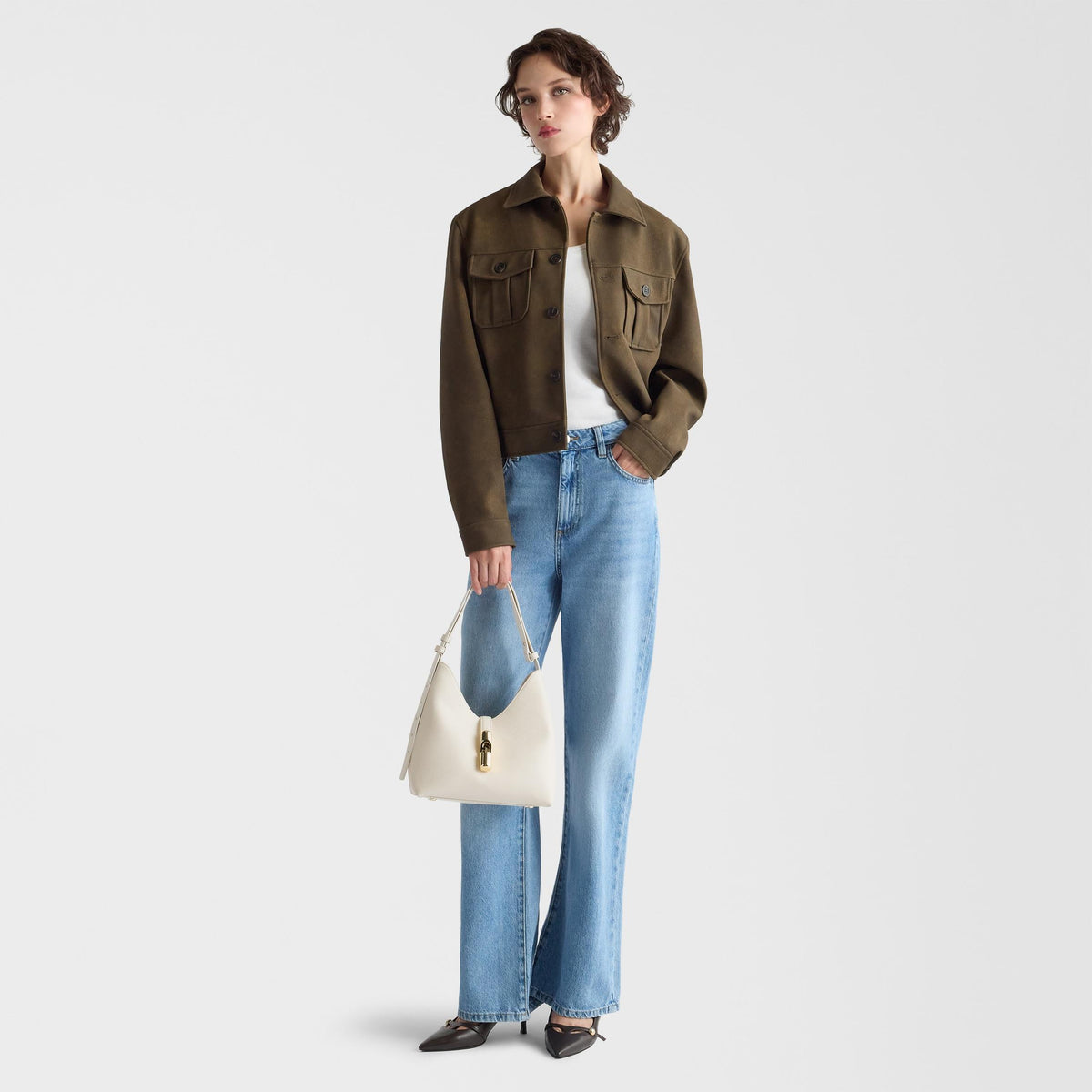 Furla Goccia Shoulder Bag S Panna - Furla
