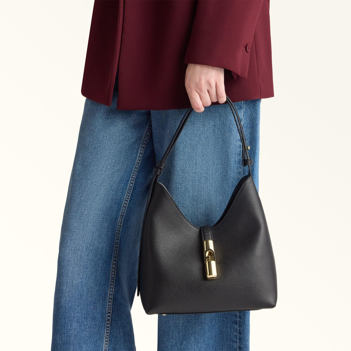 Furla Goccia Shoulder Bag S Nero - Furla