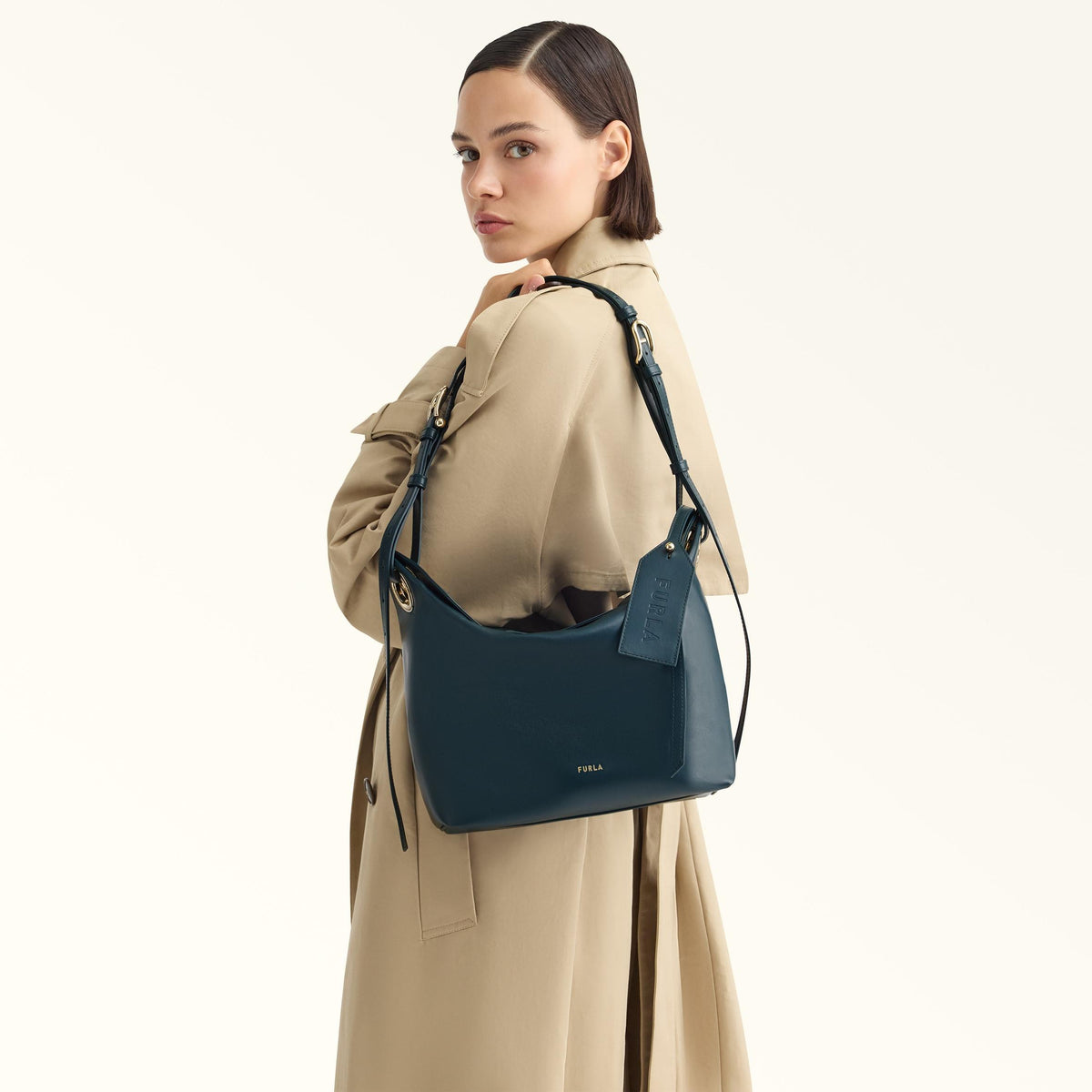 Furla Ginevra Shoulder Bag M Dark Forest - Furla