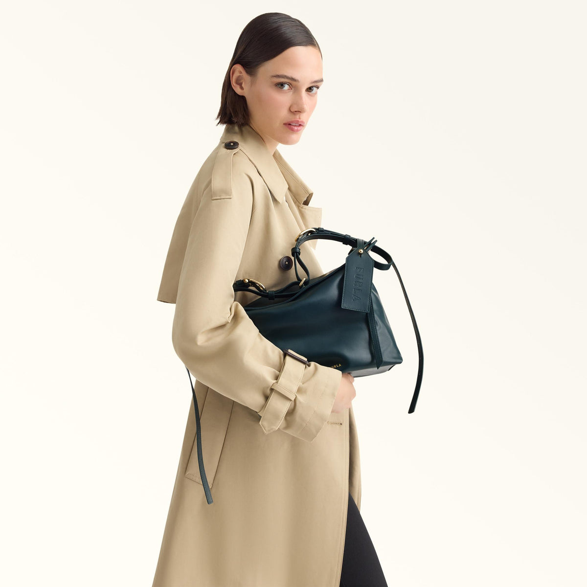 Furla Ginevra Shoulder Bag M Dark Forest - Furla