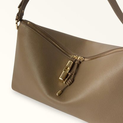 Furla Debby Shoulder Bag M Muddy Gray - Furla