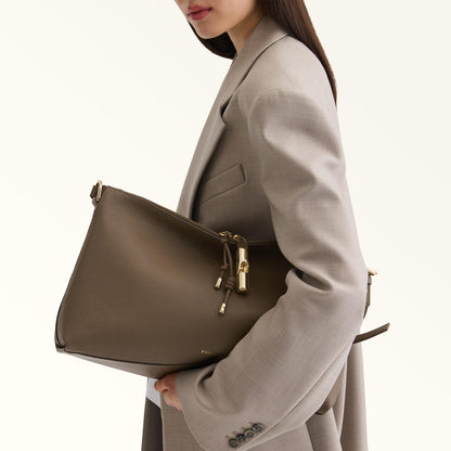 Furla Debby Shoulder Bag M Muddy Gray - Furla