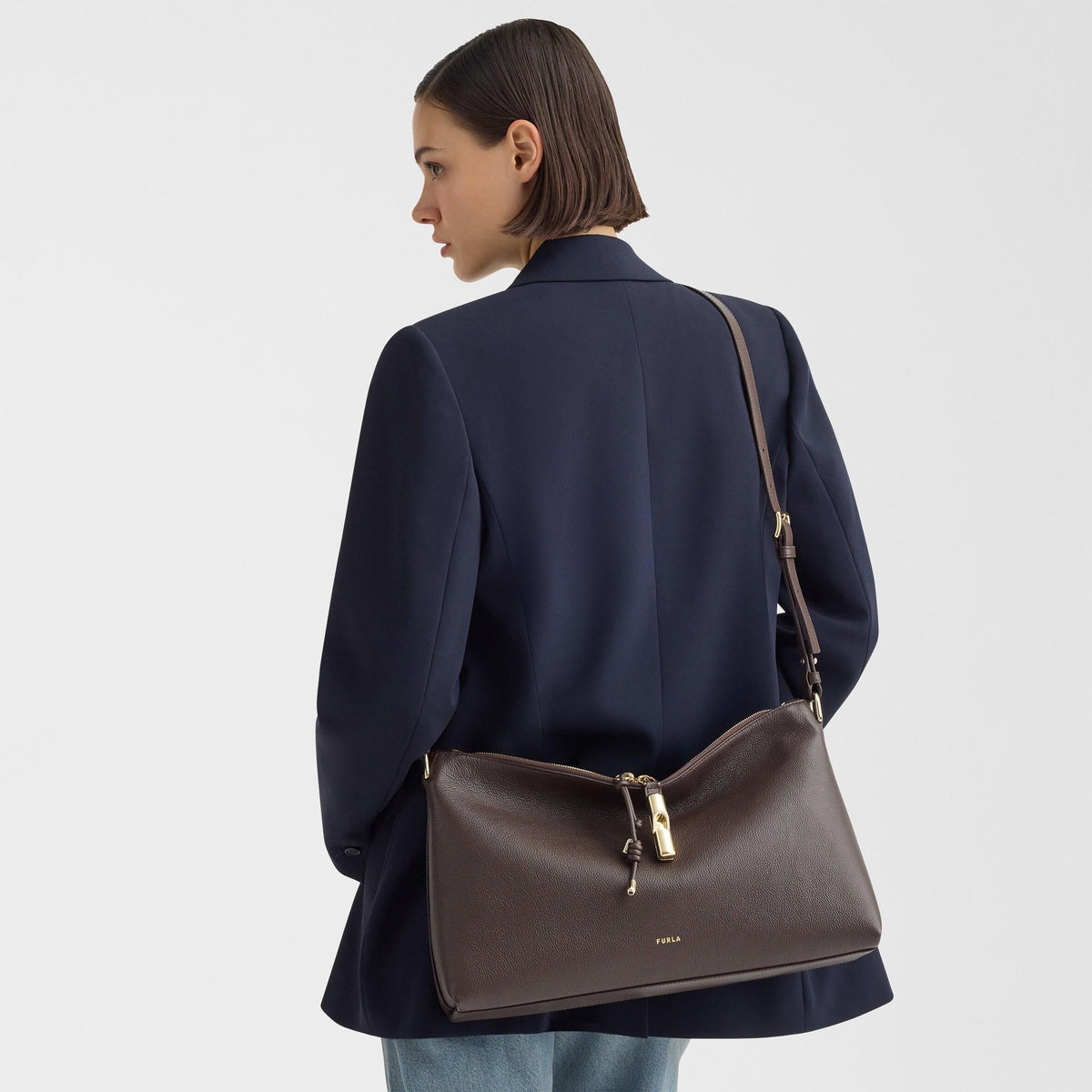 Furla Debby Shoulder Bag M Cioccolato - Furla