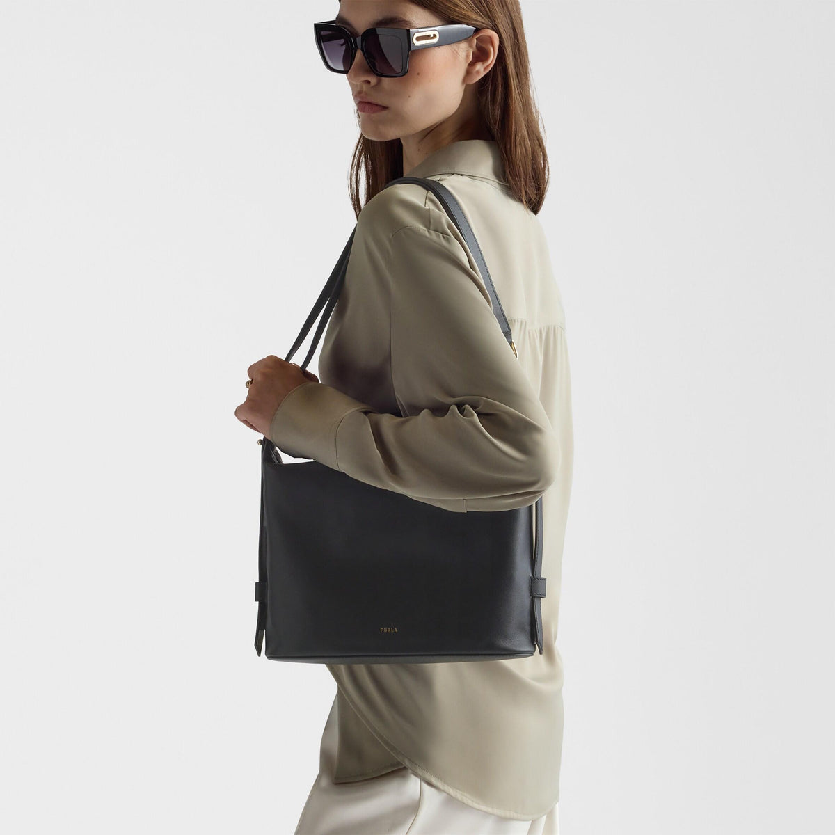 Furla Nuvola Shoulder Bag M Nero - Furla
