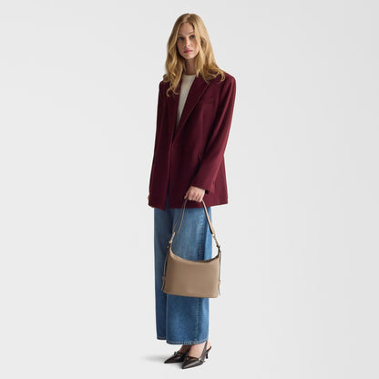 Furla Nuvola Shoulder Bag M Greige - Furla