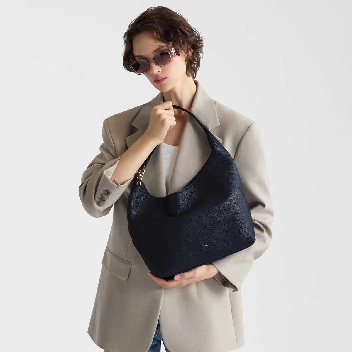 Furla Lara Shoulder Bag M Mediterraneo - Furla