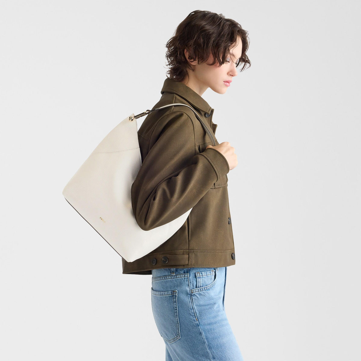 Furla Lara Shoulder Bag M Talco H - Furla