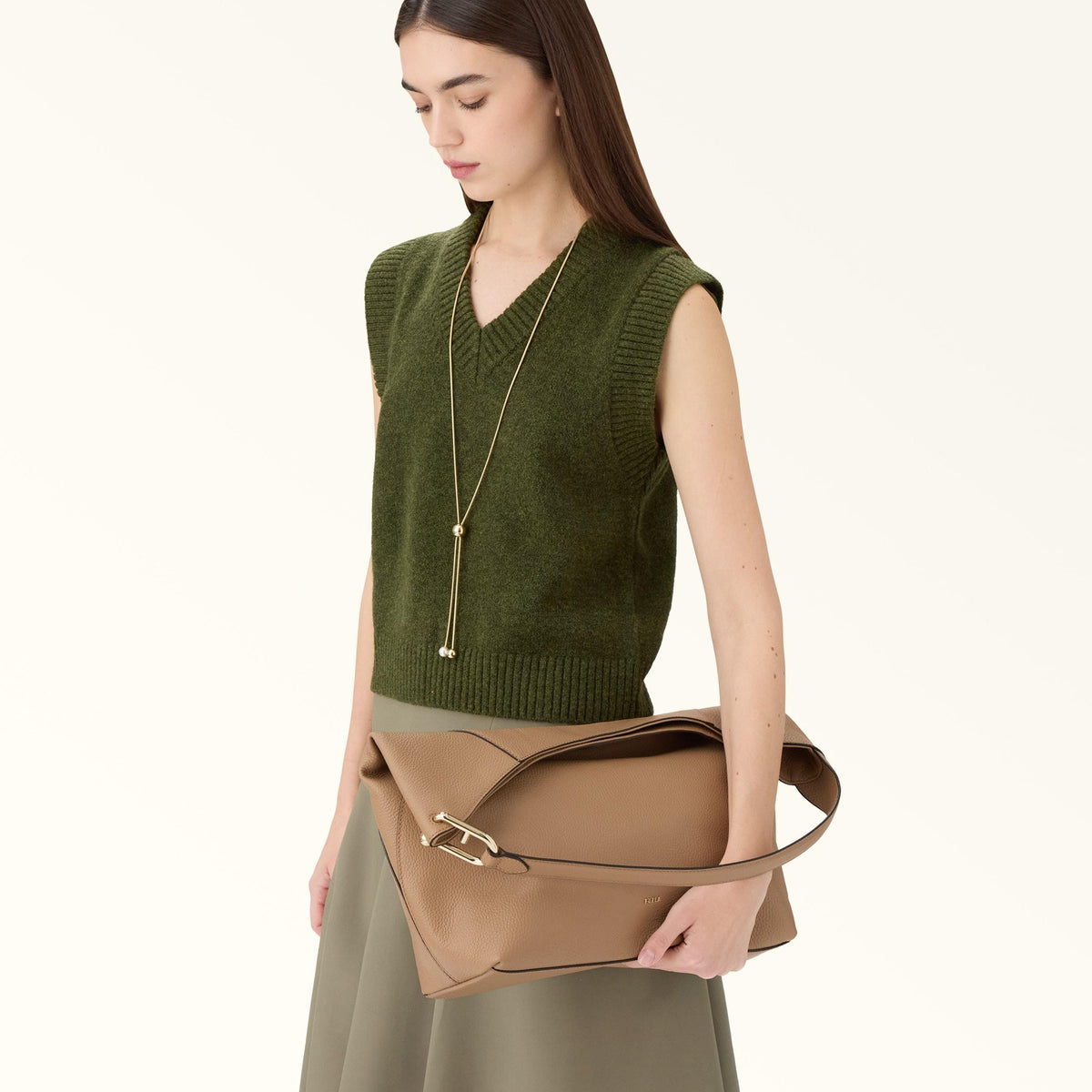 Furla Lara Shoulder Bag L Deserto - Furla