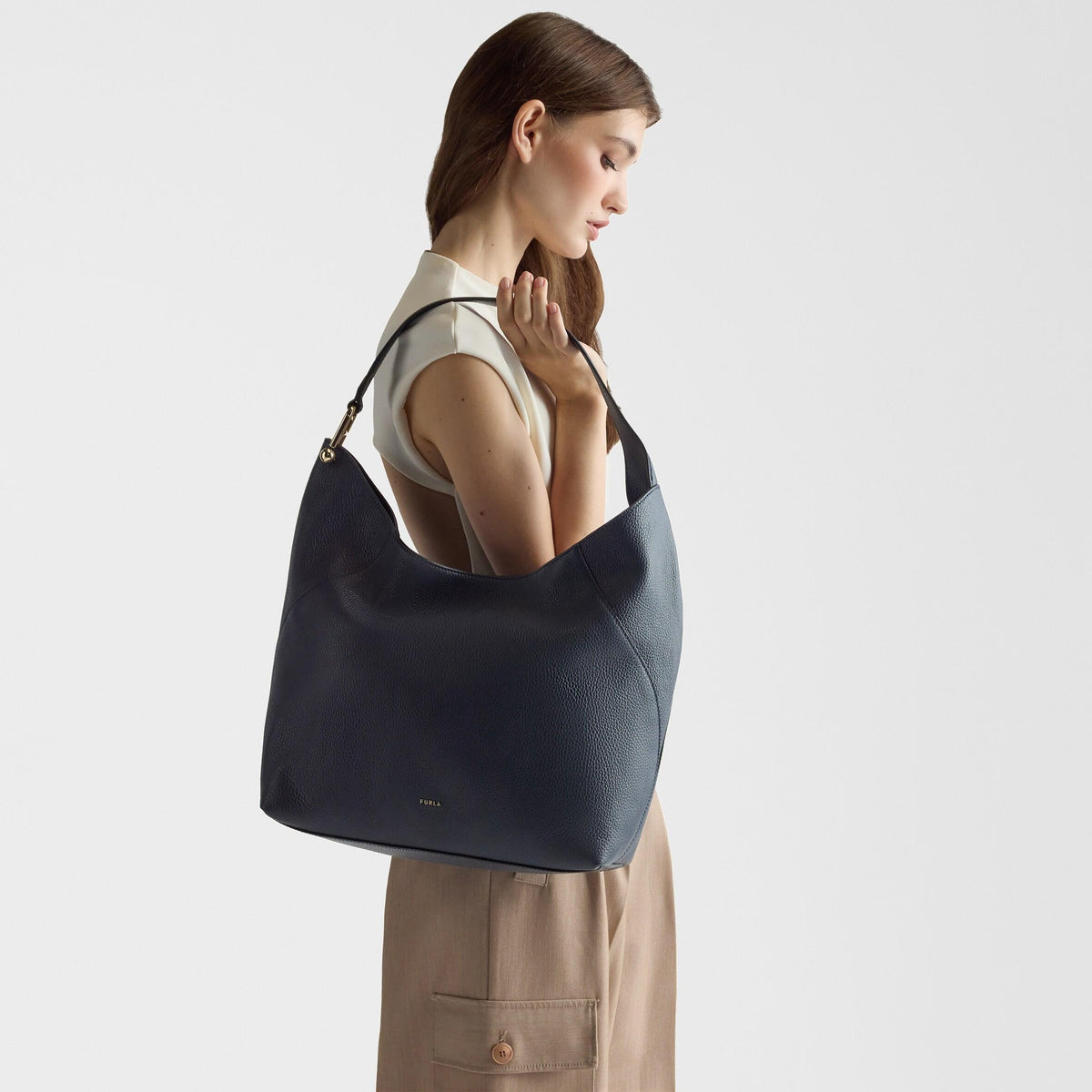 Furla Lara Shoulder Bag L Mediterraneo - Furla