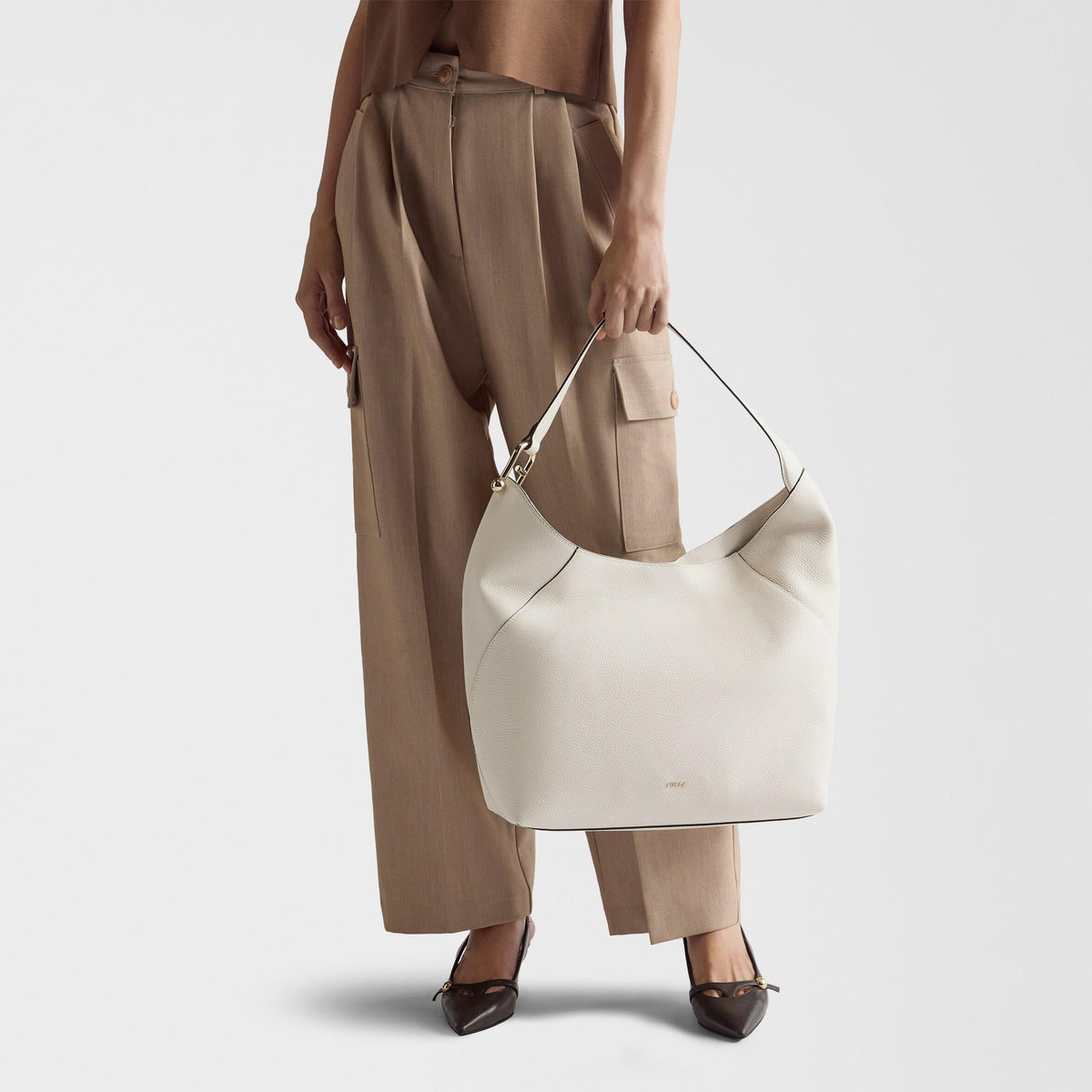 Furla Lara Shoulder Bag L Talco H - Furla