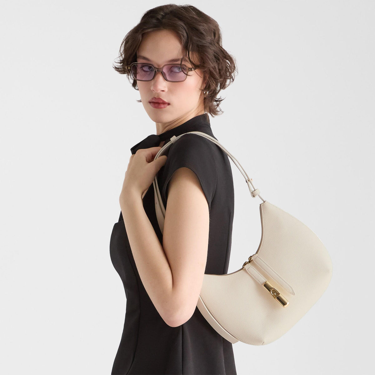 Furla Goccia Shoulder Bag S Panna - Furla