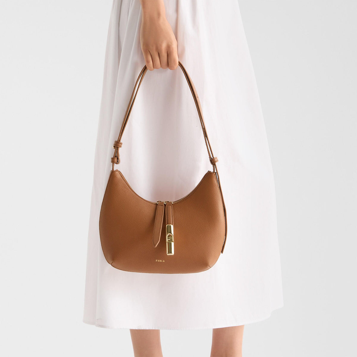 Furla Goccia Shoulder Bag S Brandy - Furla