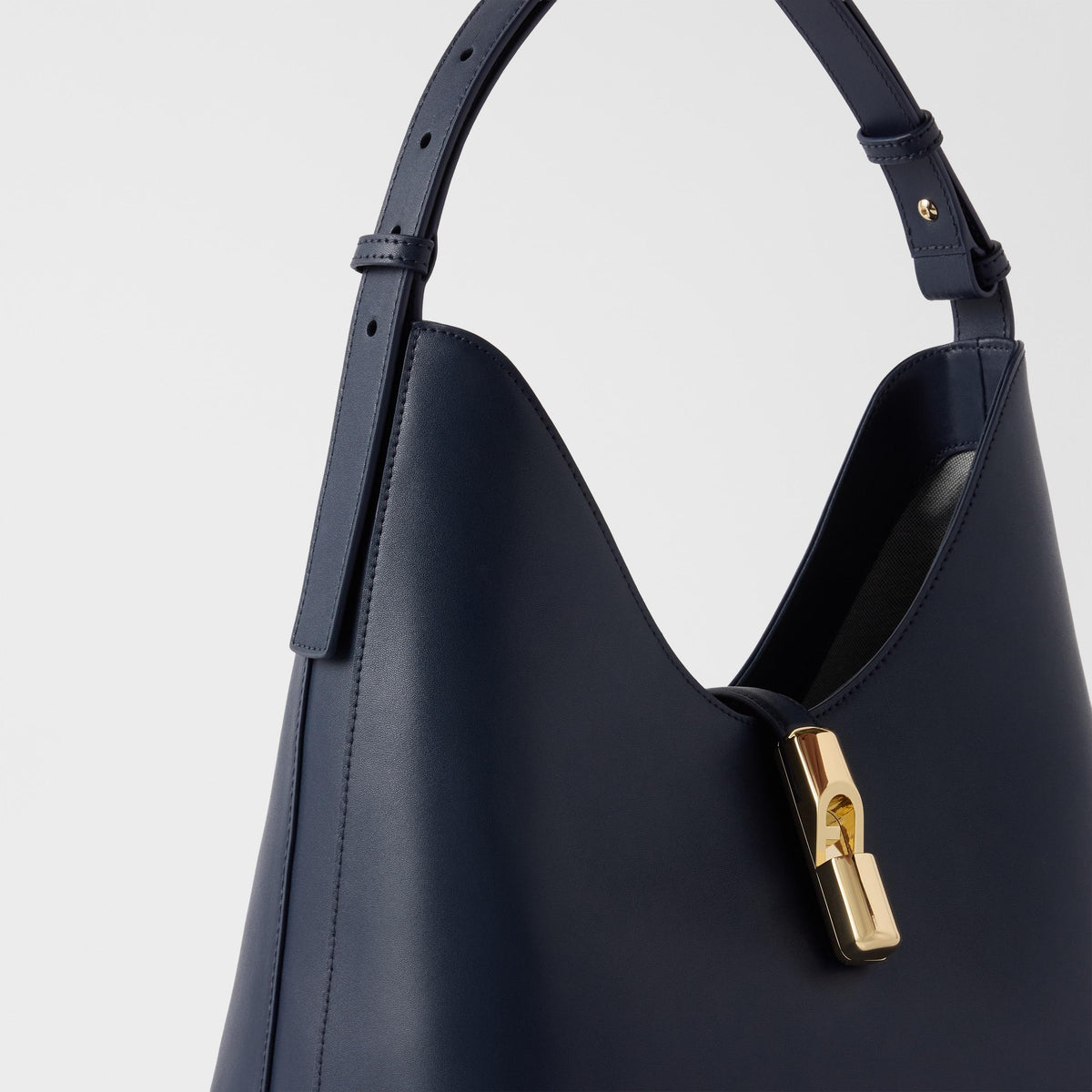 Furla Goccia Shoulder Bag M Ink Blue - Furla