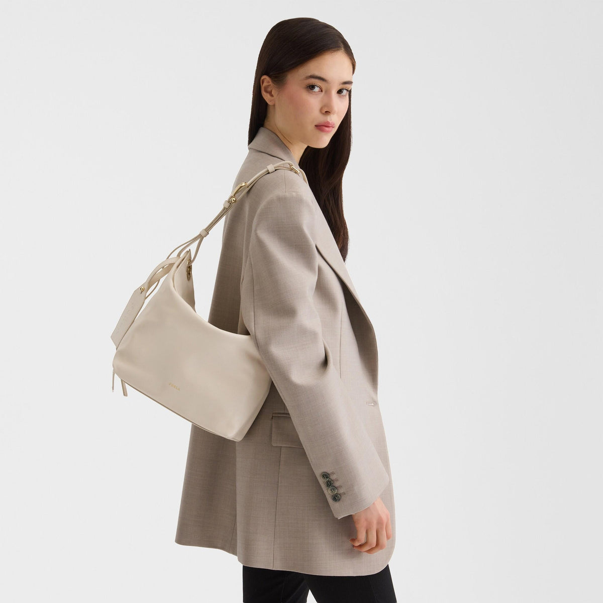 Furla Ginevra Shoulder Bag M Panna - Furla