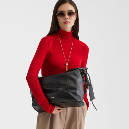 Furla Ginevra Shoulder Bag L Nero - Furla
