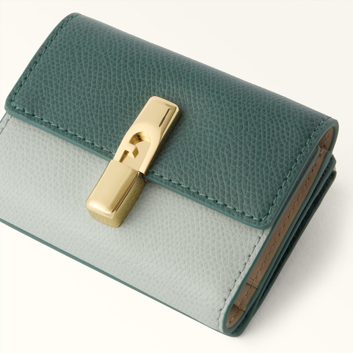 Furla Iride Compact Wallet S Edera Green+Nebbia Gray - Furla
