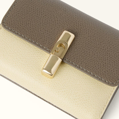 Furla Iride Compact Wallet S Muddy Gray+Cremino - Furla