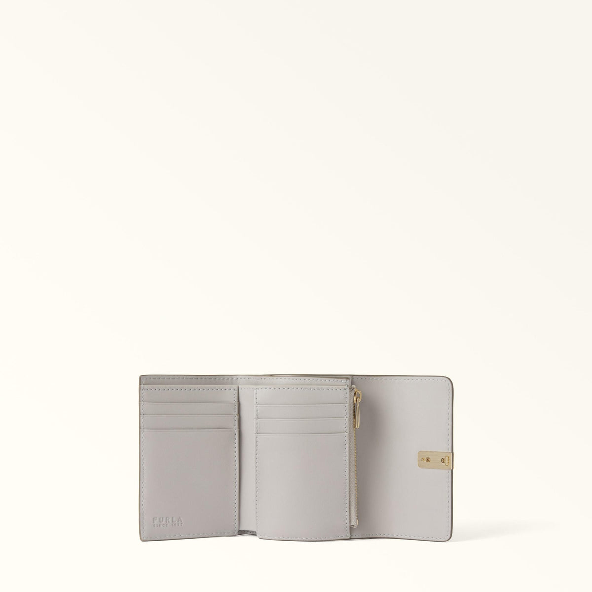 Furla Iride Compact Wallet S Muddy Gray+Cremino - Furla