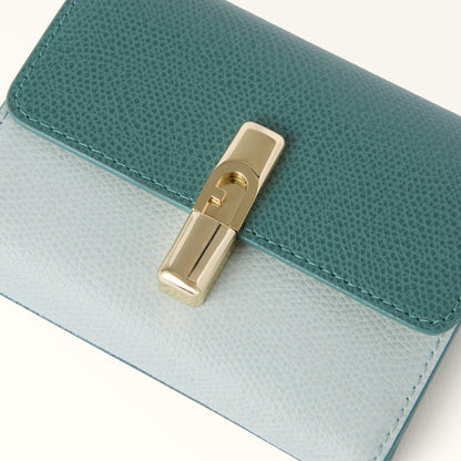 Furla Iride Compact Wallet S Edera Green+Nebbia Gray - Furla