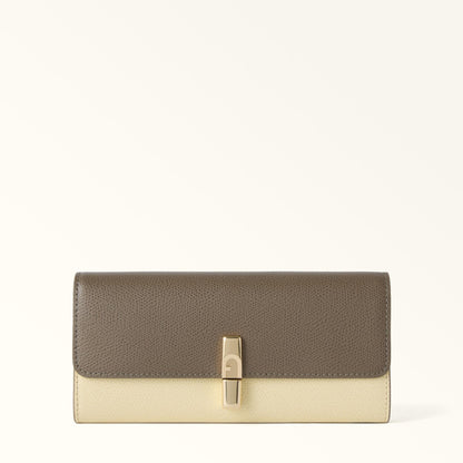 Furla Iride Continental Wallet XL Muddy Gray+Cremino - Furla