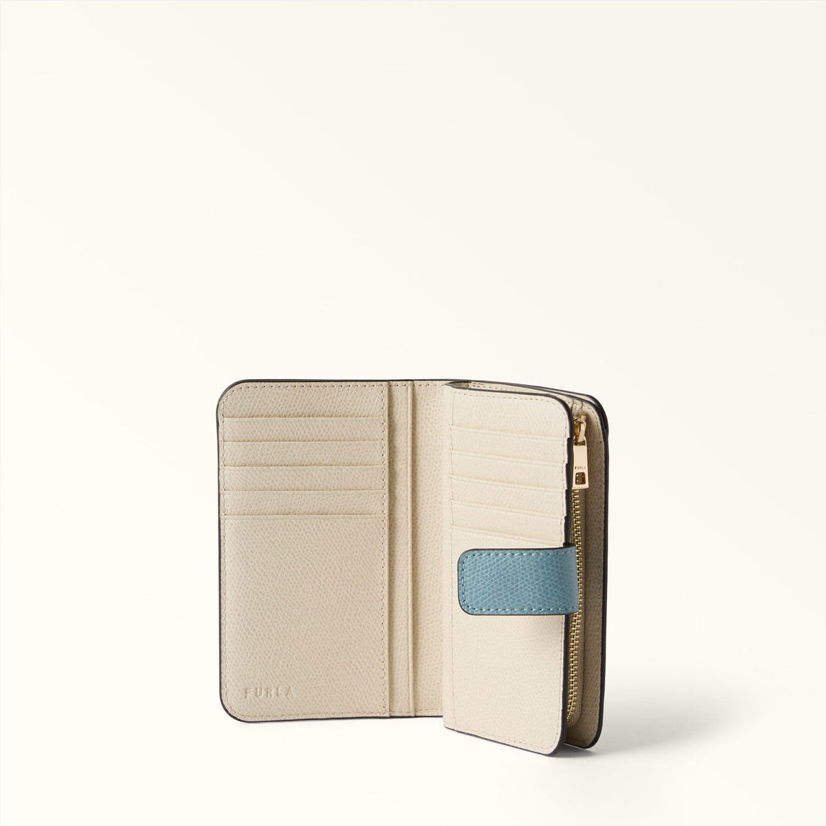 Furla Camelia Compact Wallet M Cloud Blue+Butter Int. - Furla