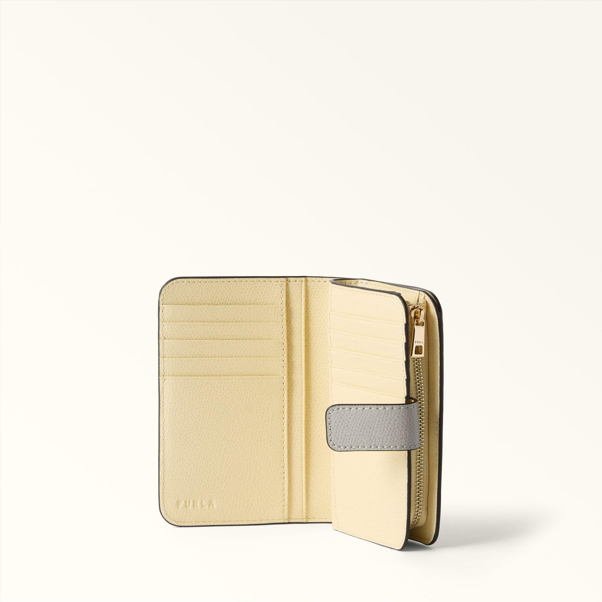 Furla Camelia Compact Wallet M Stone Gray+Cremino Int. - Furla