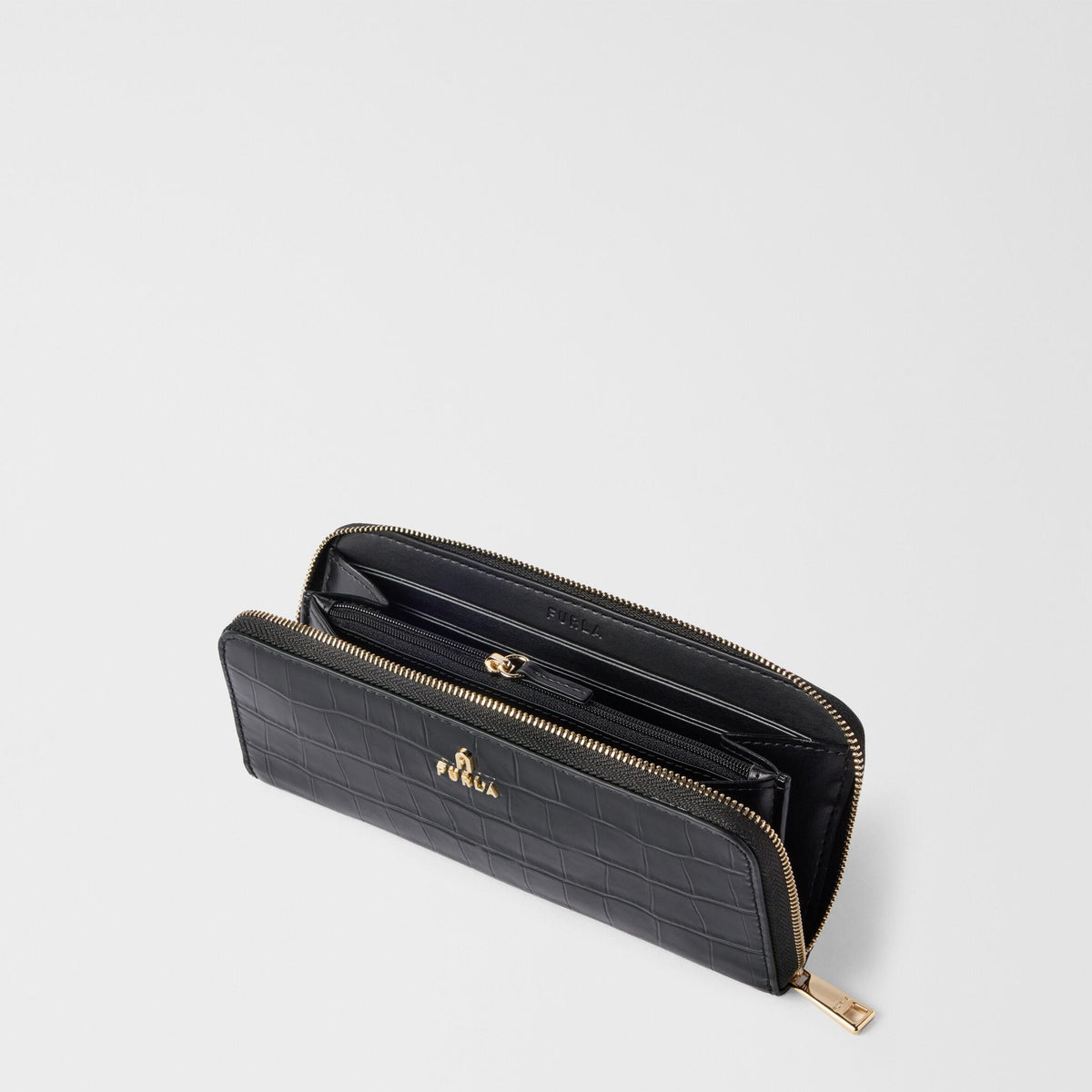Furla Camelia Zip Around L Nero - Furla