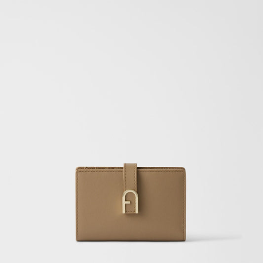 Furla Flow Compact Wallet M Greige - Furla