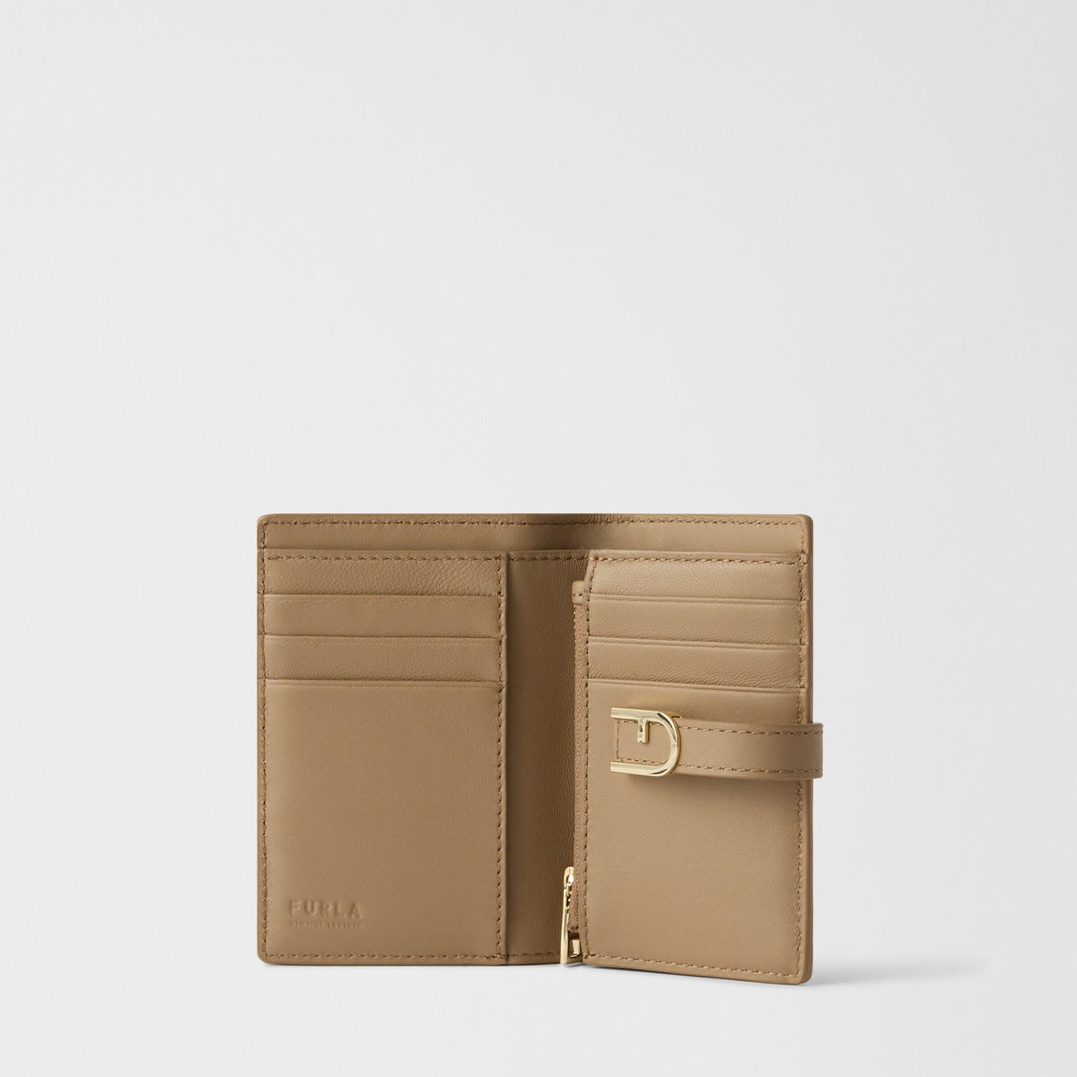 Furla Flow Compact Wallet M Greige - Furla