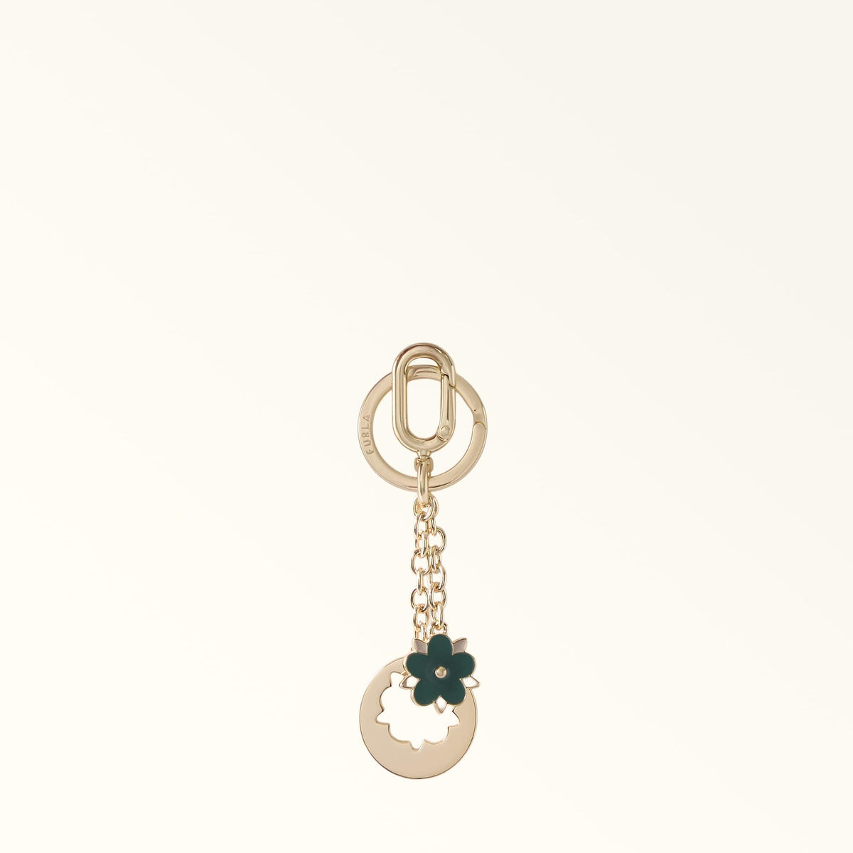 Furla Crystal Keyring Edera Green+Stone Gray - Furla