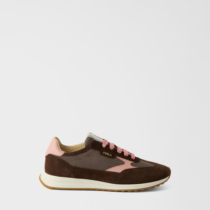 Furla Retro' Sneakers Cioccolato+Cloudy Pink - Furla
