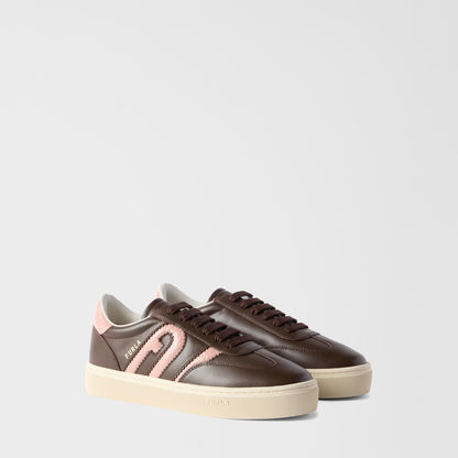 Furla Allegra Sneakers Cioccolato+Cloudy Pink - Furla