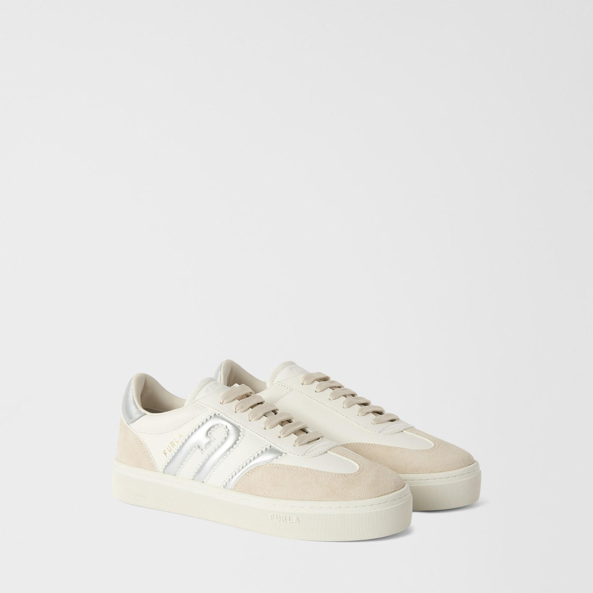 Furla Allegra Sneakers Talco H+Color Silver+Naturale - Furla