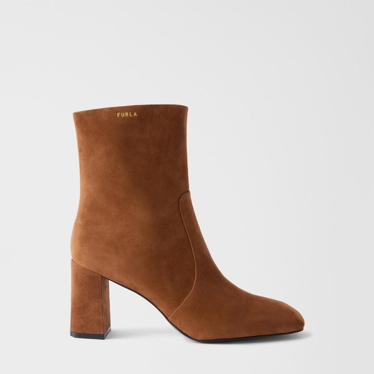 Furla Solid Ankle Boots Cognac H - Furla